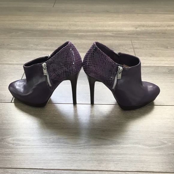 michael kors booties purple
